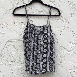 Hollister Womens Black/White Cami Tank Top Size XS
